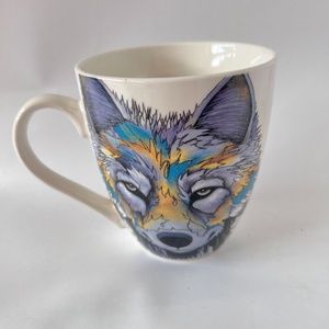 Mug Wolf Indigenous Collection Artist Micqaela Jones L 16 ozs Coffee Tea Alpha